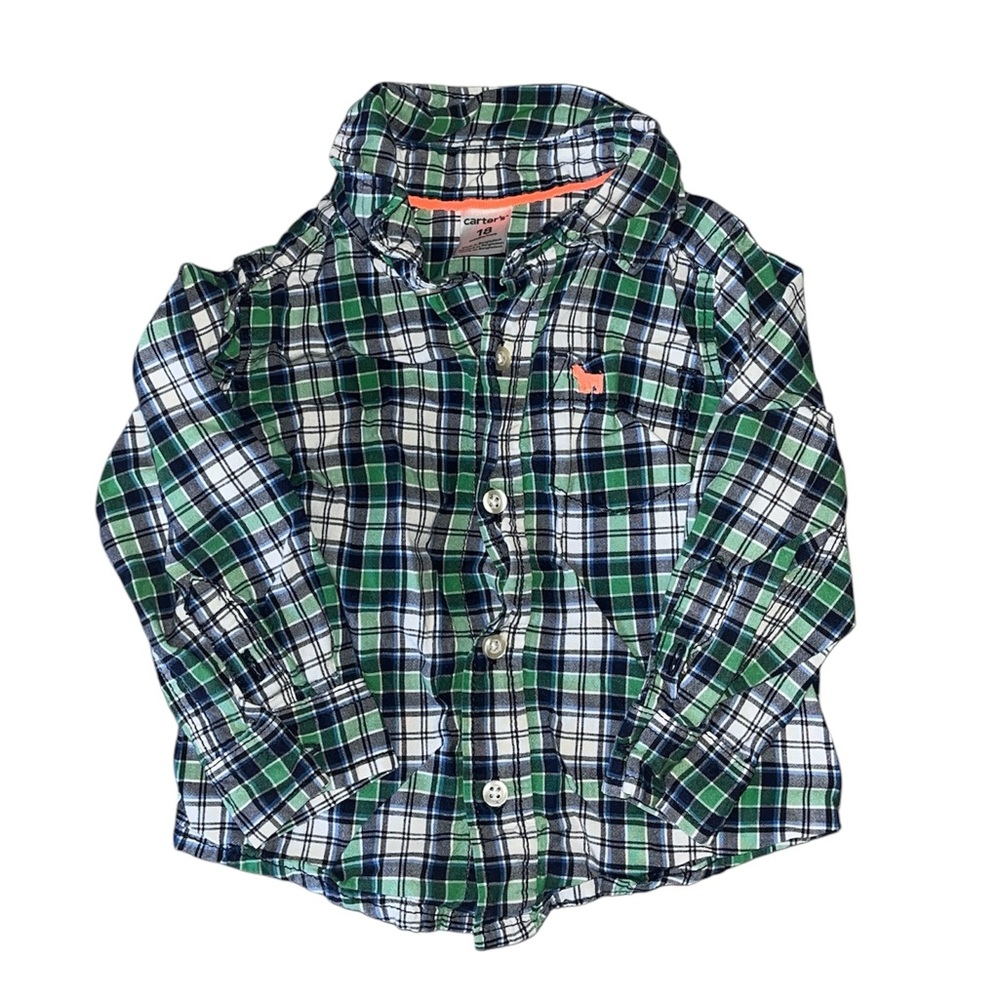 Carter’s Green Plaid Button Down Shirt